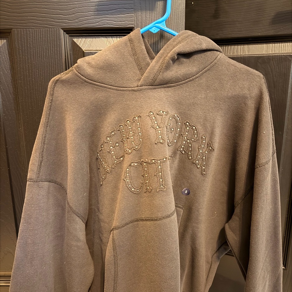 Hollister Dark Gray Baggy Cinch Fit Hoodie